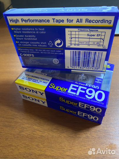 Магнитофонные аудиокассеты sony Super EF90