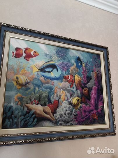 Картина вышитая крестом ручная работа