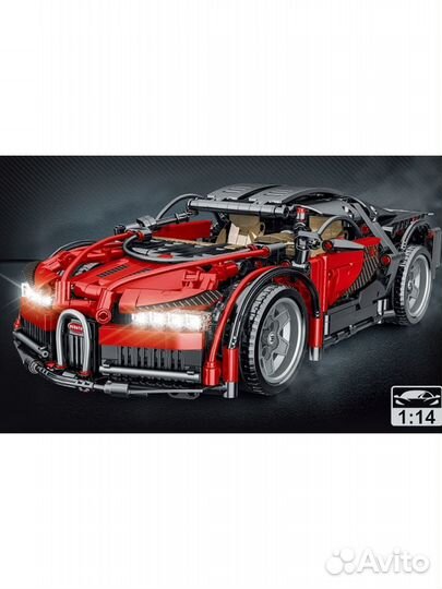 Конструктор Красная Bugatti 1:14 1225 дет