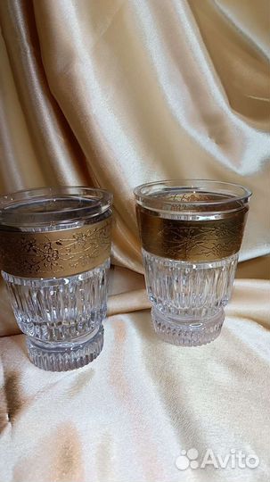 Хрустальные парные вазы марки Moser 70 г