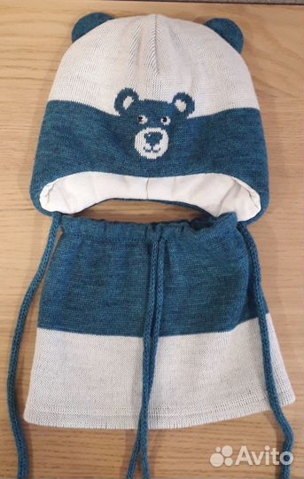 Шапочка+снуд зимний комплект 46-48рр