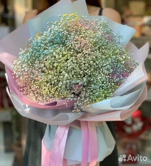 Радужная Гипсофила. Доставка Букетов