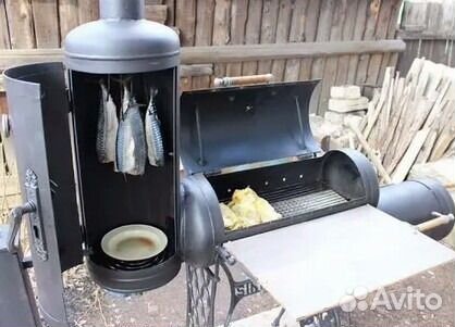Мангал коптильня барбекю, 3 в одном удобно для дач