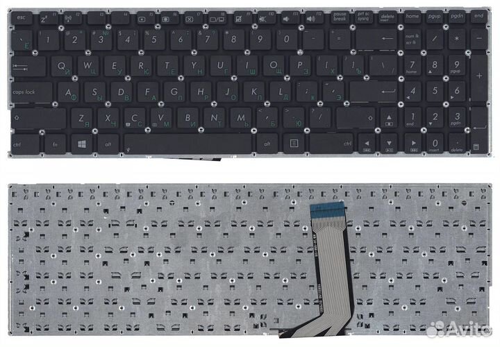 Клавиатура Asus X756 черная без рамки