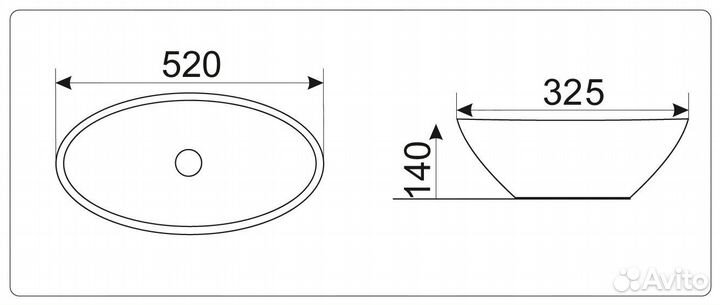 Раковина для ванной CeramaLux 9021