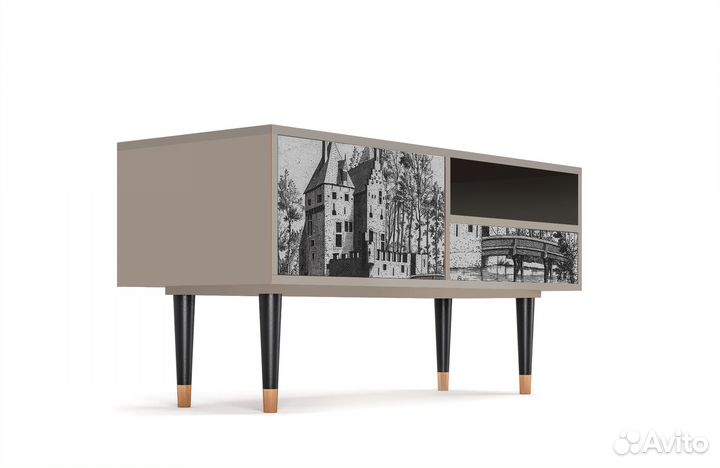 Тв-тумба T3 - Сатин - Castle with Lift Bridge