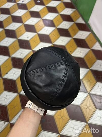 Тюбетейка кожанная