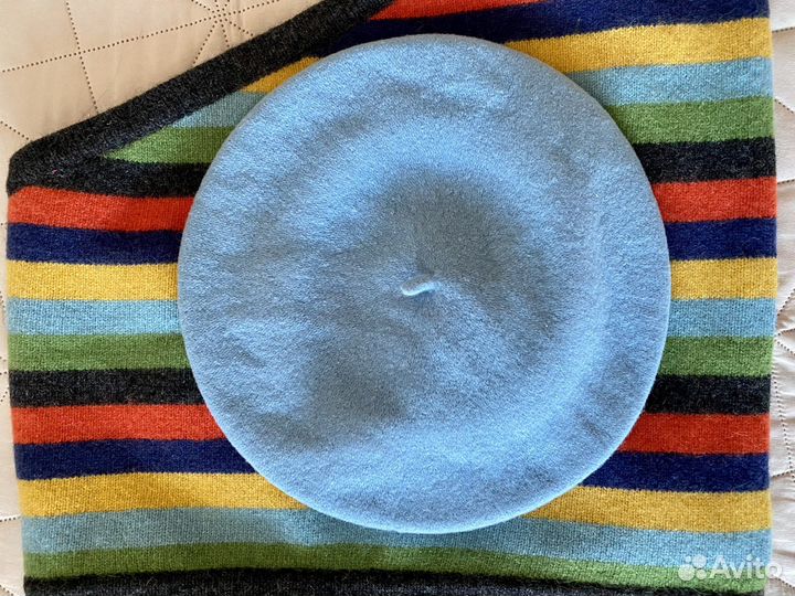 Benetton шарф-косынка и Берет Tonak