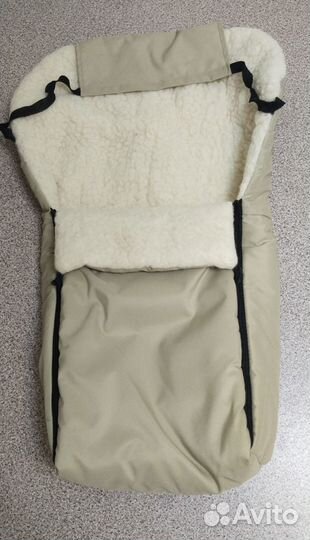 Конверт в коляску, натуральная овечья шерсть