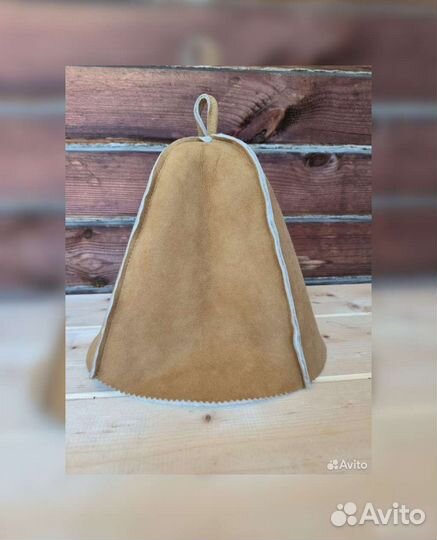 Шапка банная из натуральной овчины