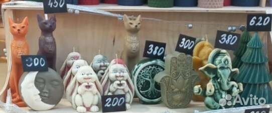 Свечи восковые декоративные