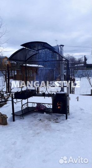 Мангал с крышей