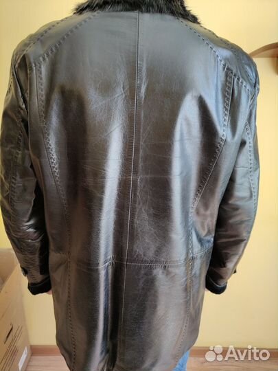 Зимняя кожаная куртка