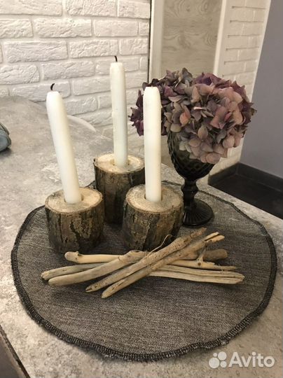 Подсвечники/спилы/декор