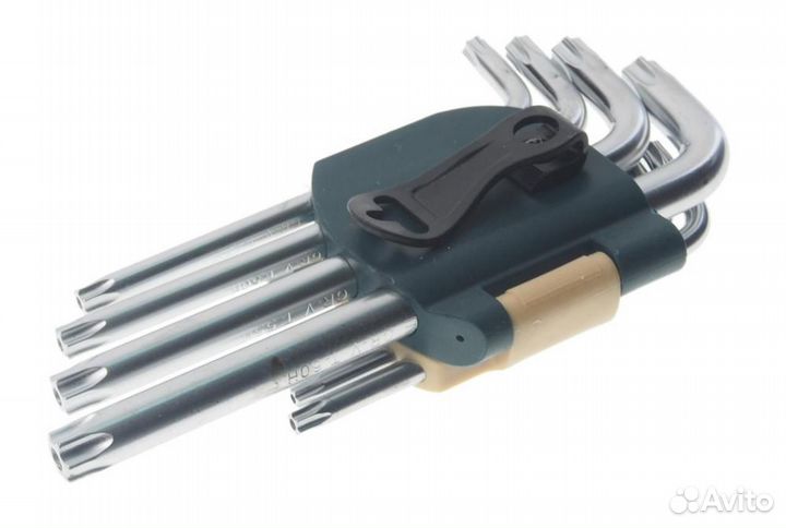 Набор ключей torx Т6Н-Т60Н Г-образных удлиненных с