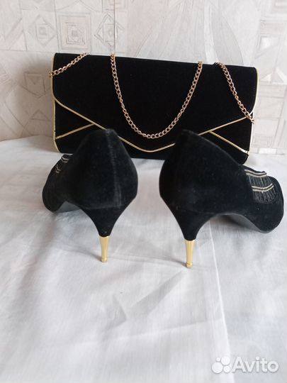 Клатч и Туфли бархат