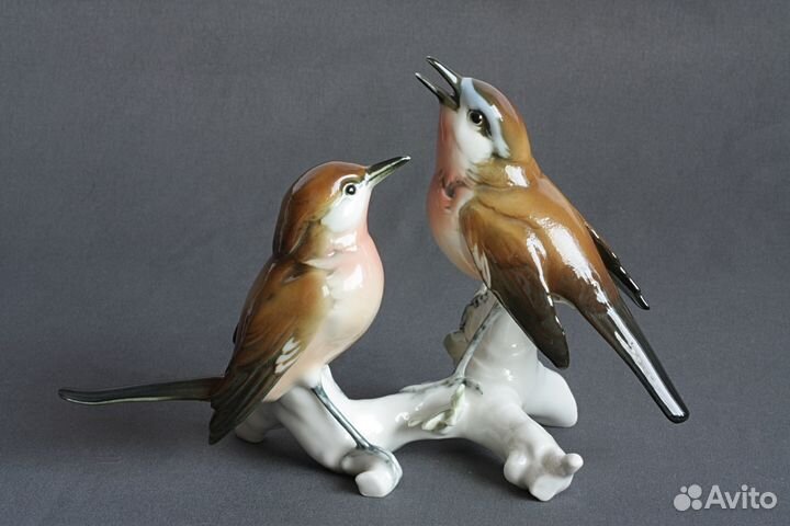 Статуэтка фарфоровая Karl Ens две малиновки. Герма