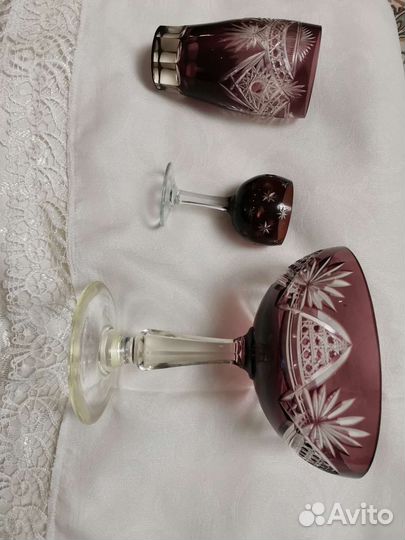 Ваза, стакан и рюмка Чехия