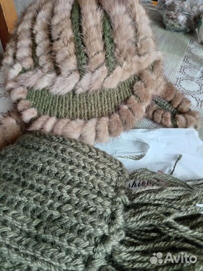 Шапка ушанка норковая женская