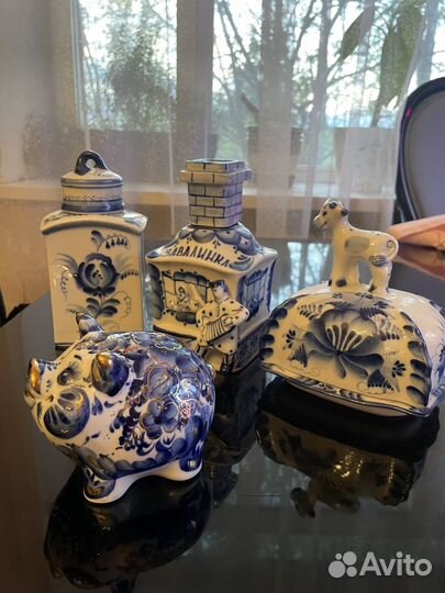 Винтаж Гжель советских времен набор