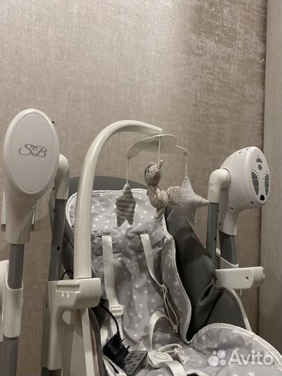 Стульчик для кормления, электрокачели 2в1