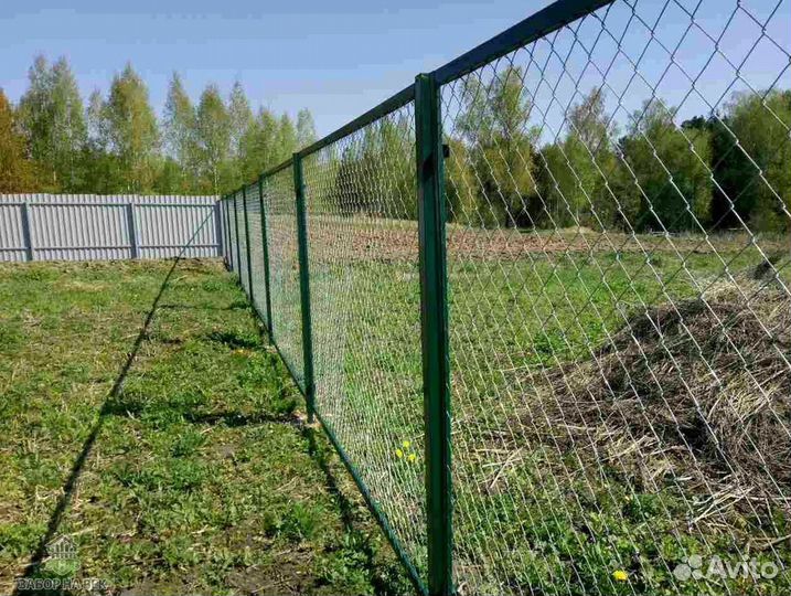 Заборы из сетки рабица под ключ новые