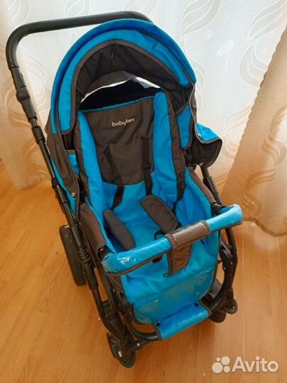 Детская коляска 2 в 1 babyton rocky blue, доставка