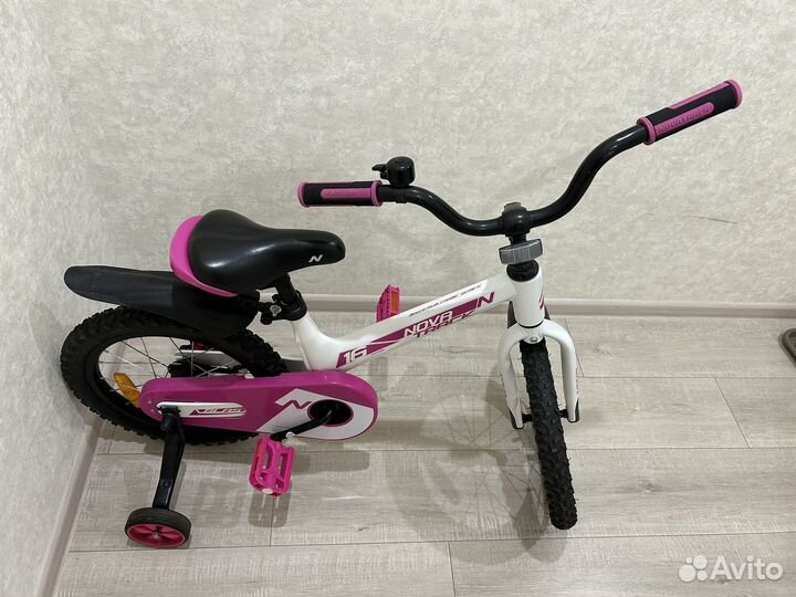 Велосипед детский 16, белый-фуксия