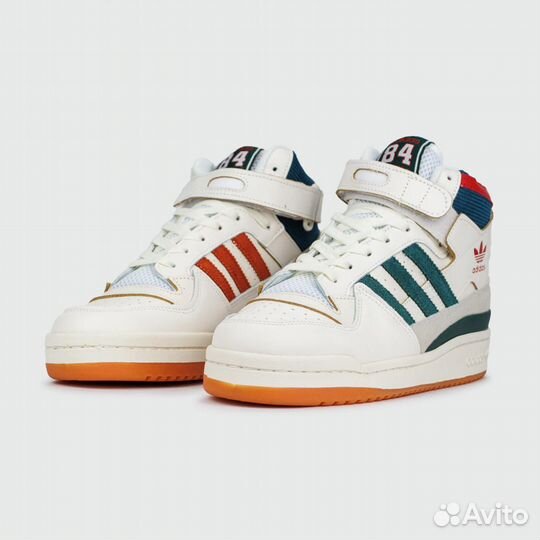 Кроссовки Adidas Forum 84 Hi Cream / Green / Red