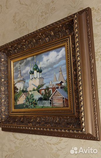 Картина маслом на холсте. Вид на Ростовский кремль