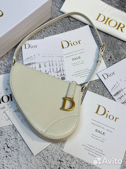 Сумка Dior Saddle Rodeo белая