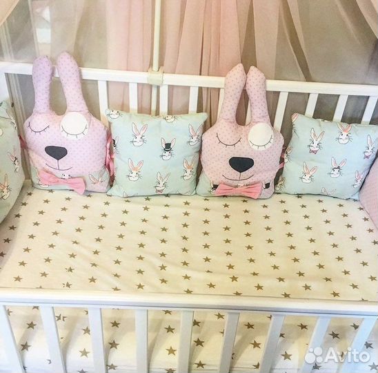 Бортики в детскую кроватку новые