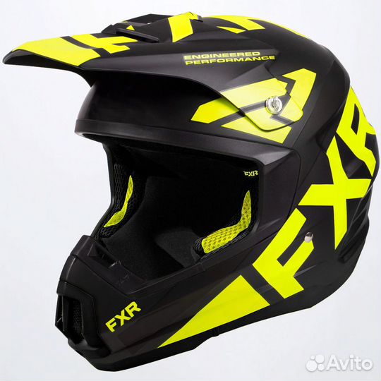Шлем FXR Torque Team Black/Hi Vis Quick-Release 22