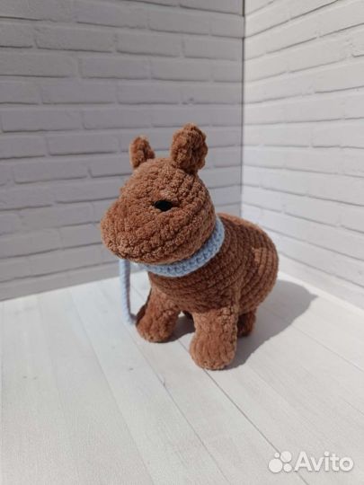 Капибара игрушка вязаная