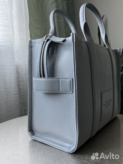 Сумка Marc Jacobs leather tote bag, wolf grey