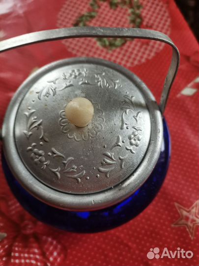 Сахарница стекло винтаж СССР