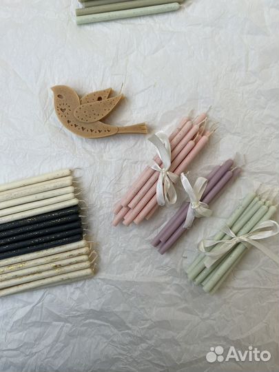 Свечи ручной работы для торта