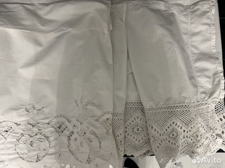 Старинный подзор на окна занавеска