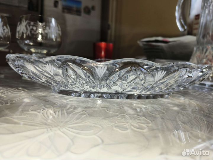 Ваза для фруктов хрусталь СССР