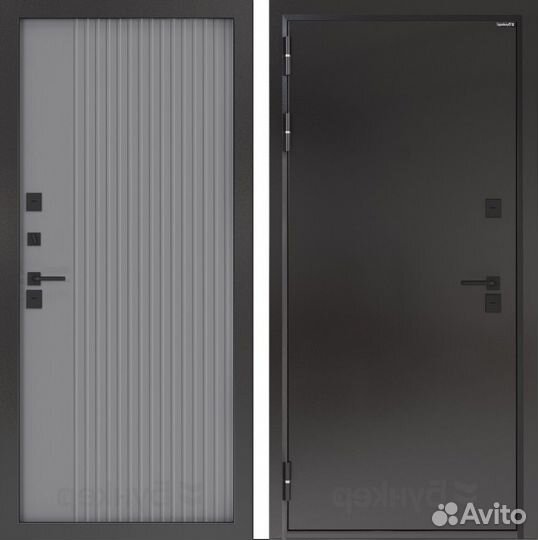 Дверь терморазрыв Букле темный серый софт