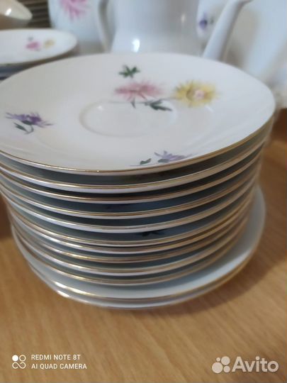 Сервиз Freiberger Porzellan Хризантемы гдр