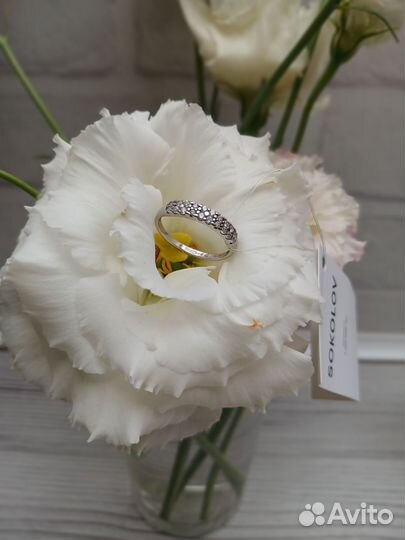 Кольцо серебро 16,5 размер
