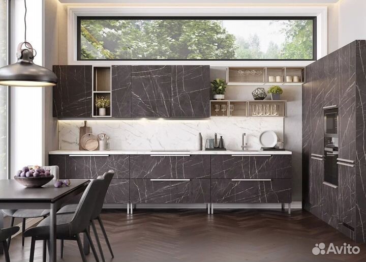 Кухня угловая с барной стойкой