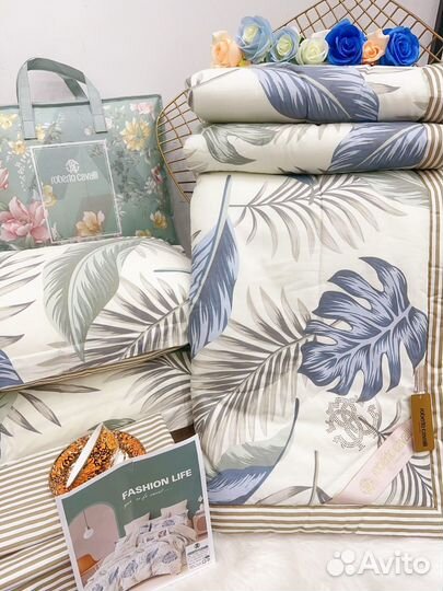 Постельное белье с одеялом Roberto Cavalli хлопок