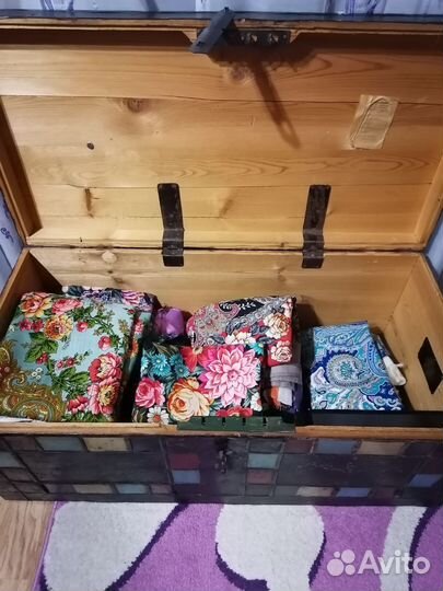 Сундук старинный кованый, винтаж