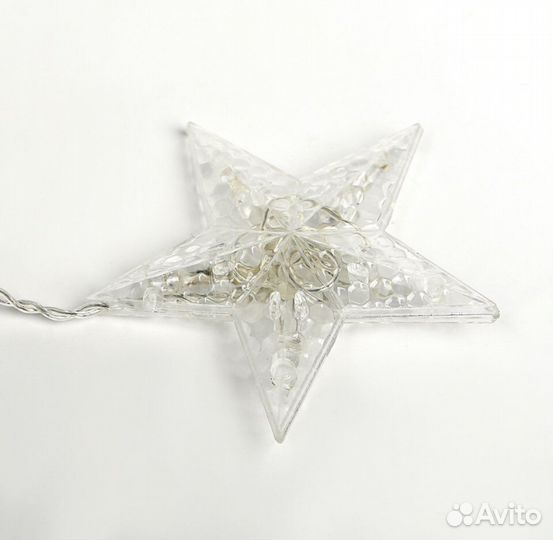 Новая гирлянда звезды синие