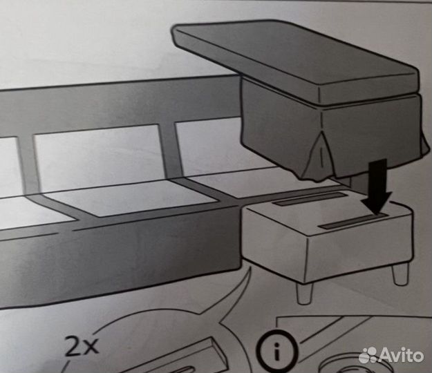Новый оригинальный чехол для дивана Экторп Икеа