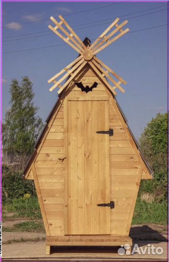 Уличный туалет деревянный рак 535