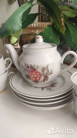 Чайный фарфоровый сервиз СССР новый