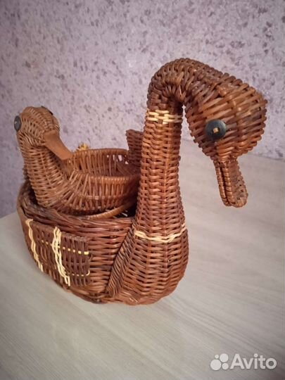Уточки плетёные, лоза, ручная работа